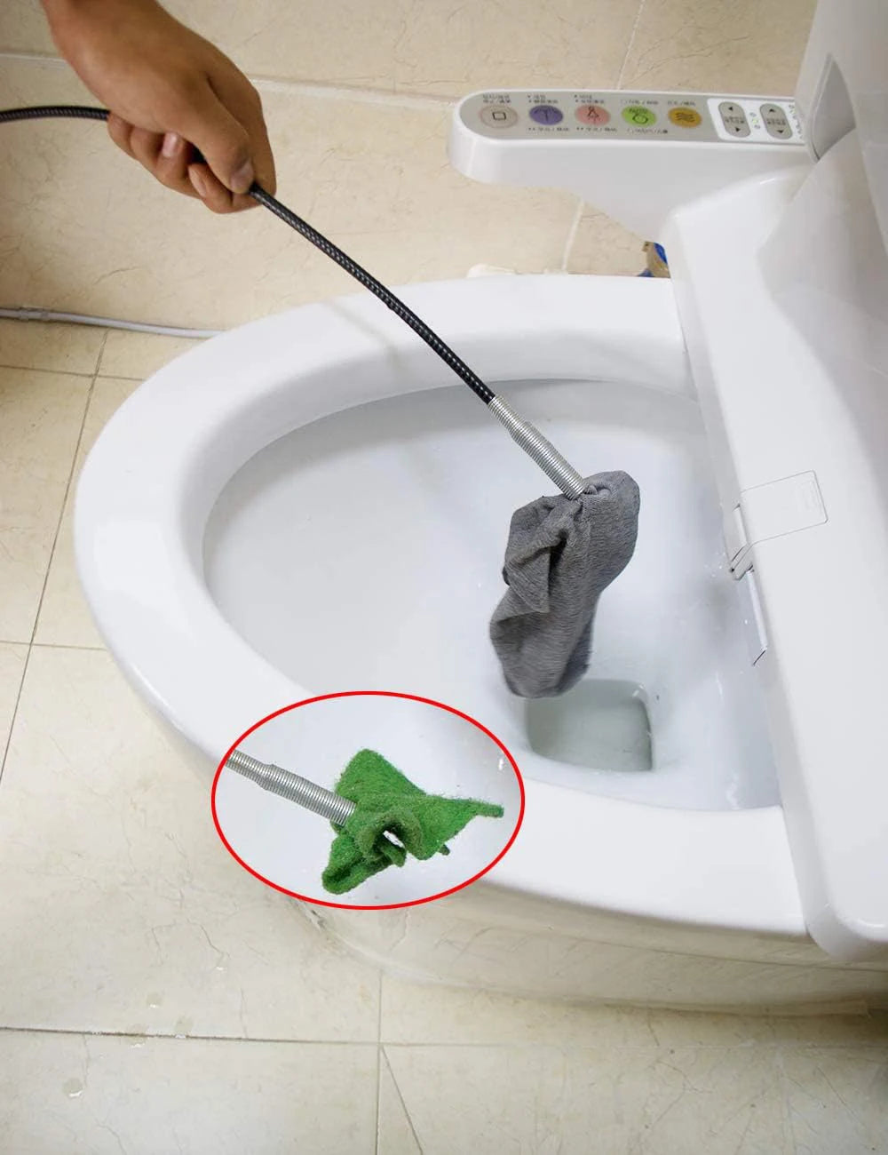 Flexible 57cm Sewer Pipe Unblocker Snake Spring Pipe Dredging Tool Kitchen Bathroom Sewer Cleaning Kitchen Bending Sink Tool